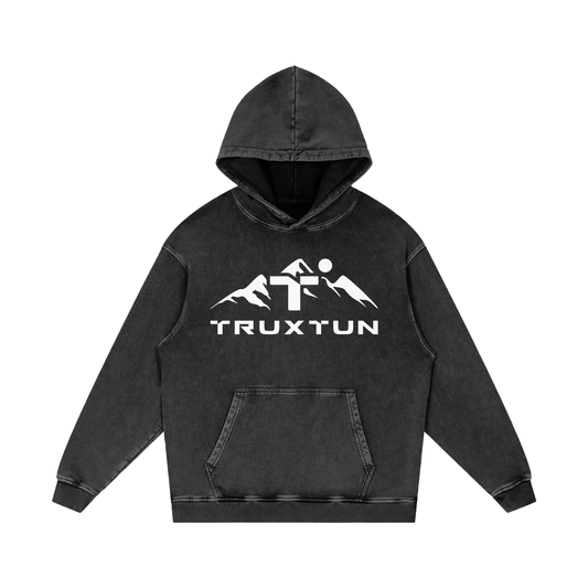 Acid Wash Oversize Truxtun Logo Hoodie