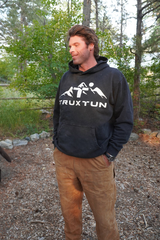 Acid Wash Oversize Truxtun Logo Hoodie